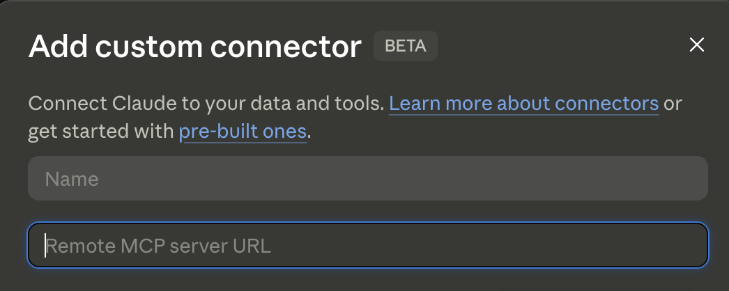 Add a custom connector
