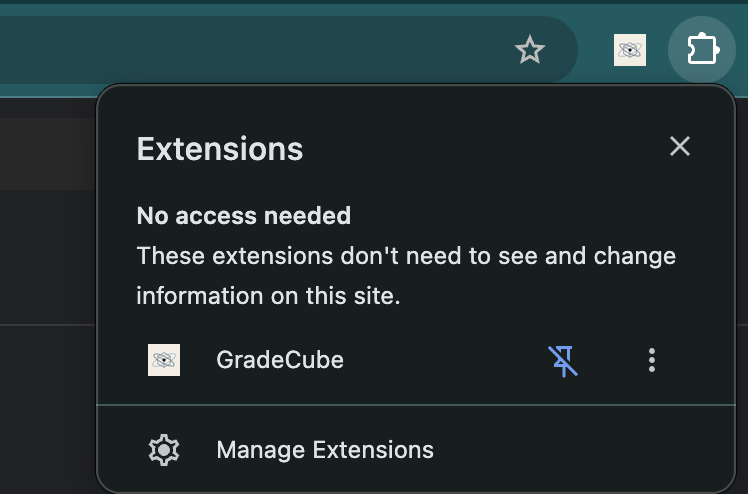 Install and pin GradeCube