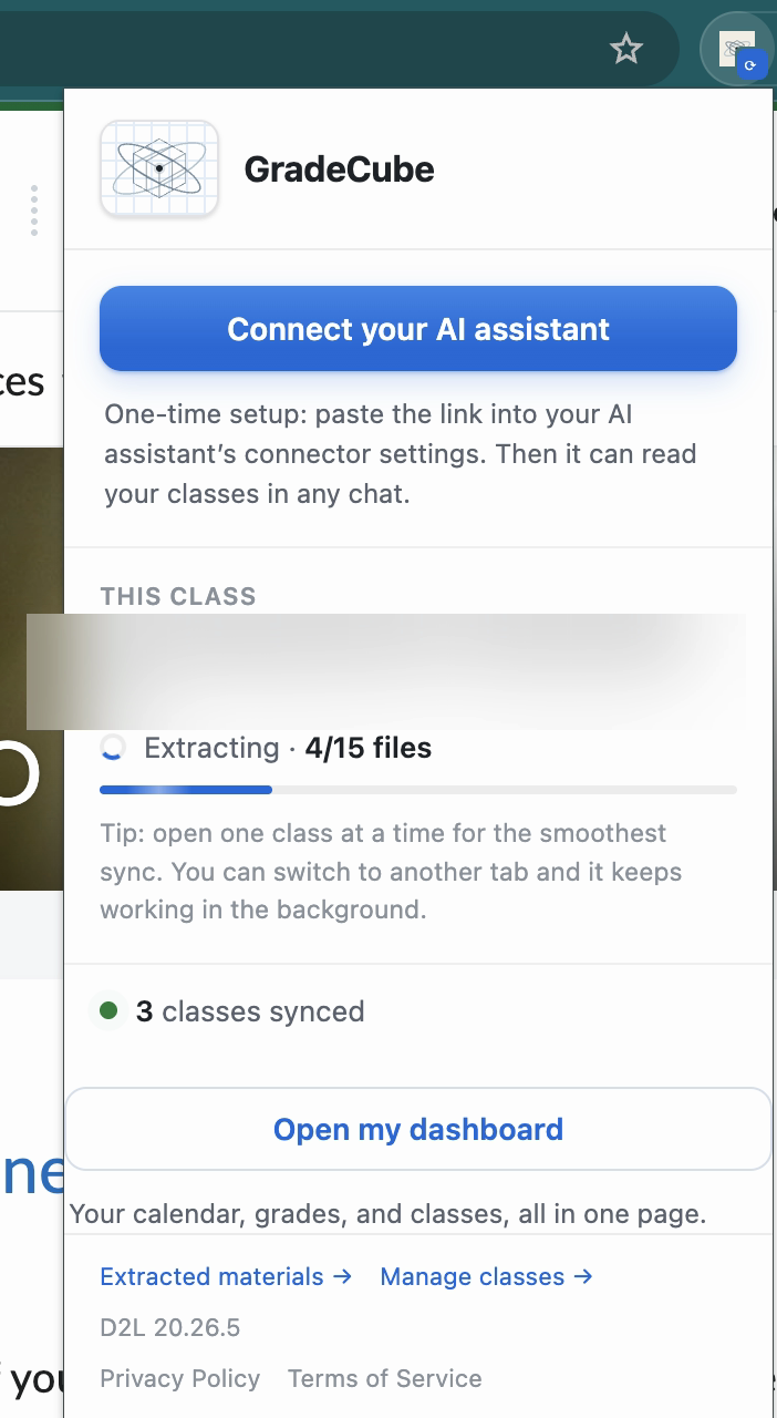 Open a class, and it syncs